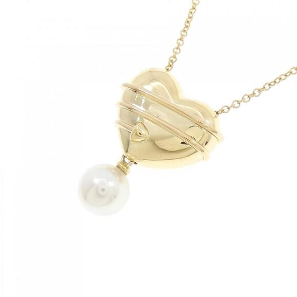 TIFFANY Gold Pearl Heart Necklace - Picture 3 of 6